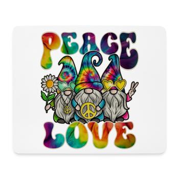 Hippie Gnomes Peace Tie Dye - Mouse Pad (horizontal) - white - Front