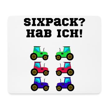 trecker sixpack kinder traktor - Mousepad (Querformat) - Weiß - Vorne