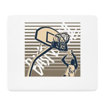 Basketball Basketballer - Mousepad (Querformat) - Weiß - Vorne