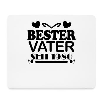 Bester Vater seit 1980 - Vatertag Geschenk - Mousepad (Querformat) - Weiß - Vorne
