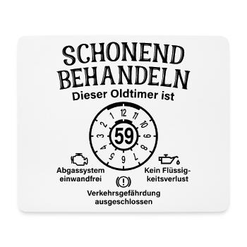 59. Geburtstag Schonend Behandeln Oldtimer Ist 59 - Mousepad (Querformat) - Weiß - Vorne