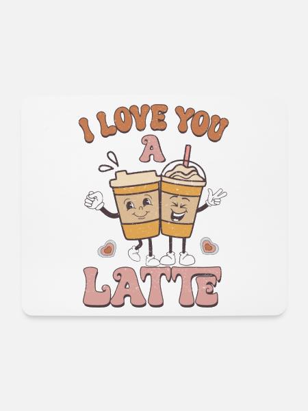 Ich Liebe Dich Retro Valentines - Mousepad (Querformat) - Weiß