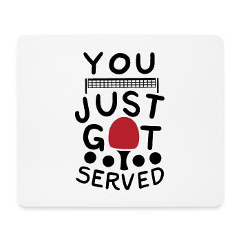 Ping Pong Spruch - Mousepad (Querformat) - Weiß - Vorne