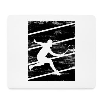 Badminton players - Mouse Pad (horizontal) - white - Front