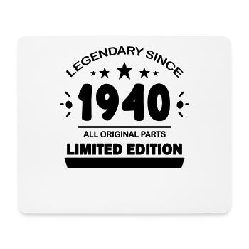 1940 - Born 1940 - Year of construction 1940 - Mouse Pad (horizontal) - white - Front