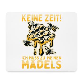 Bienen Keine Zeit Ich Muss Zu Meinen Mädels Imker - Mousepad (Querformat) - Weiß - Vorne