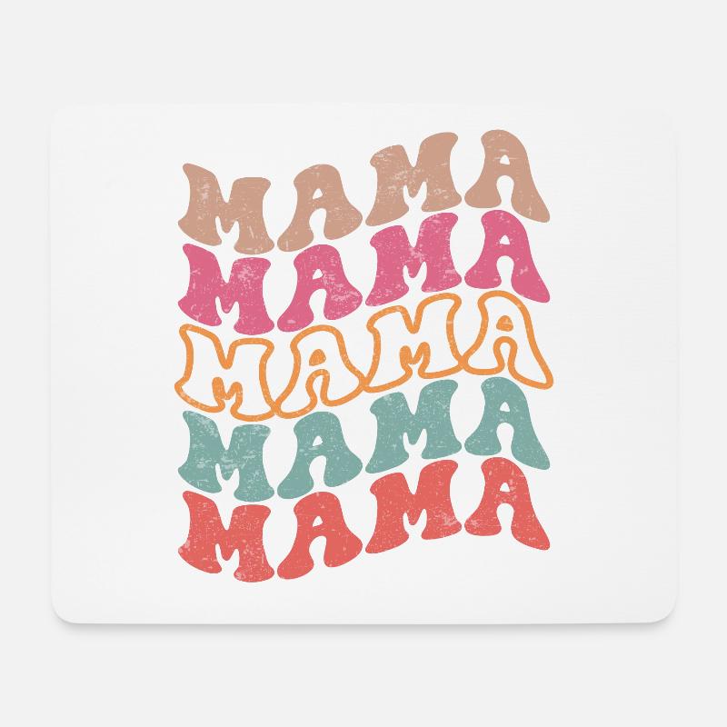 Retro Groovy Mama Zum Muttertag - Mousepad (Querformat) - Weiß