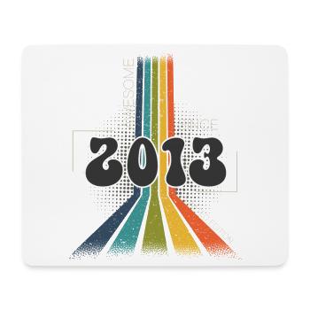 2013 Vintage Anniversaire Groovy Vintage Rétro - Tapis de souris (format paysage) - blanc - Devant