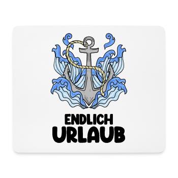 Urlaub Anker Nordsee - Mousepad (Querformat) - Weiß - Vorne