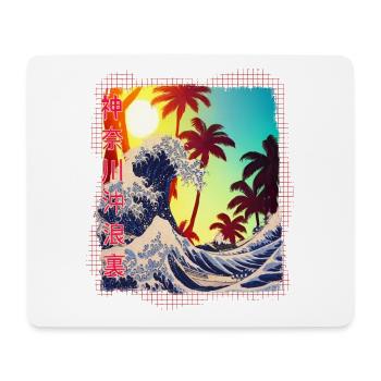 Tropical Great Wave of Kanagawa - Exotic - Mouse Pad (horizontal) - white - Front
