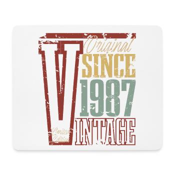1987 Geburtstag Geburtsjahr Baujahr Vintage Retro - Mousepad (Querformat) - Weiß - Vorne