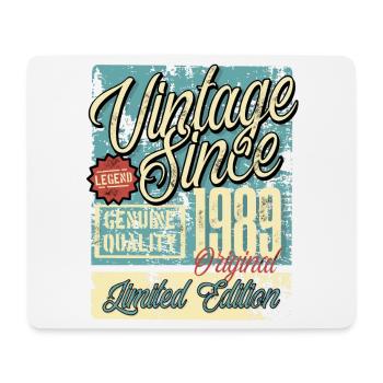 1989 Anniversaire vintage vintage rétro legend - Tapis de souris (format paysage) - blanc - Devant