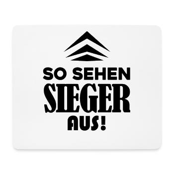 Sieger Erster Gewinner Geschenk - Mousepad (Querformat) - Weiß - Vorne