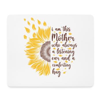 I Am This Mother Motivational Sunflower Geschenk - Mousepad (Querformat) - Weiß - Vorne