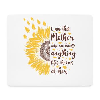 I Am This Mother Motivational Sunflower Geschenk - Mousepad (Querformat) - Weiß - Vorne
