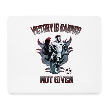 Football Joueur de football avec ballon - Tapis de souris (format paysage) - blanc - Devant