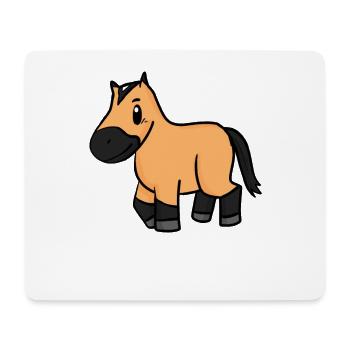 Cheval - Tapis de souris (format paysage) - blanc - Devant