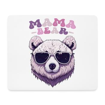 Mama Bear Sonnenbrille Kirschblüten Muttertag - Mousepad (Querformat) - Weiß - Vorne