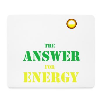Solaire QUI ? Énergie solaire photovoltaïque renouvelable - Tapis de souris (format paysage) - blanc - Devant