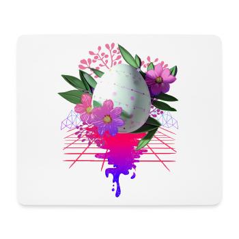 Easter Egg Flowers Art Retro Wave - Tapis de souris (format paysage) - blanc - Devant