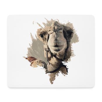 Chameau - Tapis de souris (format paysage) - blanc - Devant
