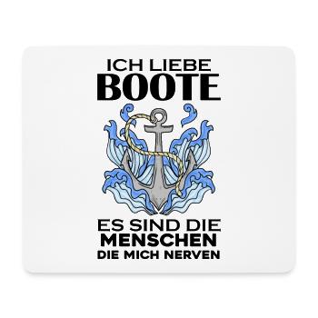 Boote Motorboot Boot - Mousepad (Querformat) - Weiß - Vorne