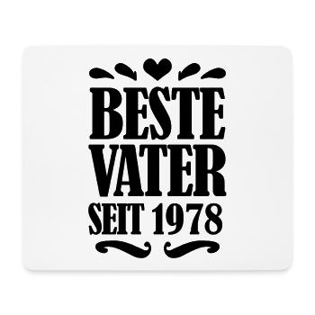 Bester Vater seit 1978 - Vatertag Geschenk - Mousepad (Querformat) - Weiß - Vorne