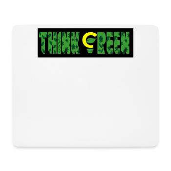 Think Green Leaf Pattern Logo - Mouse Pad (horizontal) - white - Front