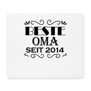 Beste Oma seit 2014 - Oma Geschenk - Mousepad (Querformat) - Weiß - Vorne