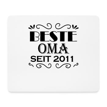 Beste Oma seit 2011 - Oma Geschenk - Mousepad (Querformat) - Weiß - Vorne