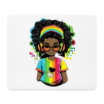 Bright reggae sweater with rainbow design - Mouse Pad (horizontal) - white - Front