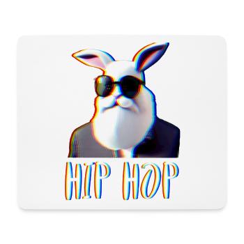 Hip Hop Hipster Lapin Lapin à Barbe - Tapis de souris (format paysage) - blanc - Devant