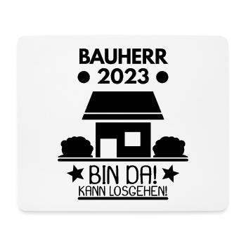 Bauherr 2023 Hausbau Baustelle - Mousepad (Querformat) - Weiß - Vorne