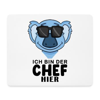 Cooler Koalabär Chef Spruch - Mousepad (Querformat) - Weiß - Vorne