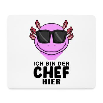 cooler Axolotl Chef Spruch - Mousepad (Querformat) - Weiß - Vorne