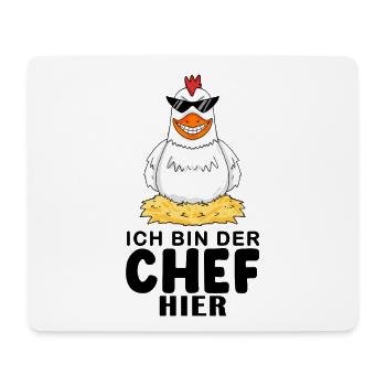 cooles Huhn Chef Spruch - Mousepad (Querformat) - Weiß - Vorne