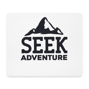 Cherche l'aventure - Voyage message inspirant - Tapis de souris (format paysage) - blanc - Devant