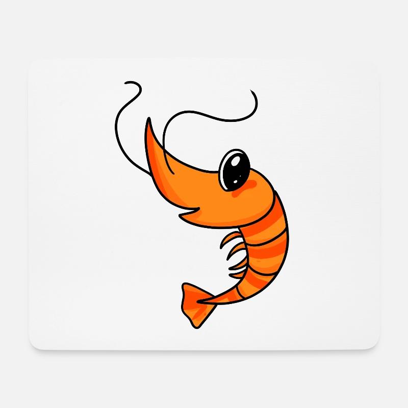 Crevettes - Tapis de souris (format paysage) - blanc