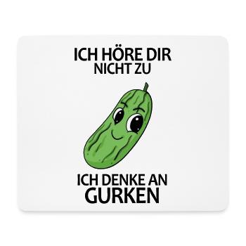 Gurke Spruch - Mousepad (Querformat) - Weiß - Vorne