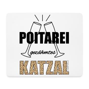 Poitarei gezähmtes Katzal-Polterei gezähmte Katze - Mousepad (Querformat) - Weiß - Vorne