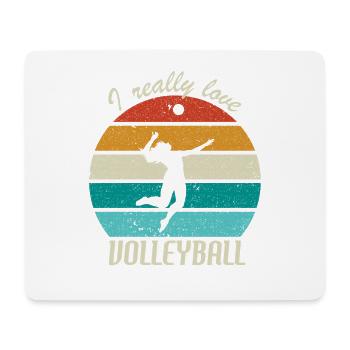 I Really Love Volleyball - Mouse Pad (horizontal) - white - Front