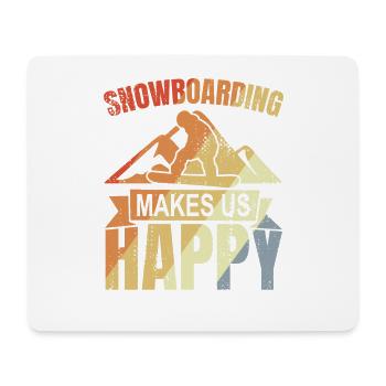 Vintage Snowboarder - Mouse Pad (horizontal) - white - Front