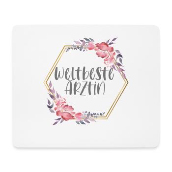 Weltbeste Ärztin Medizin Krankenhaus Geschenk - Mousepad (Querformat) - Weiß - Vorne