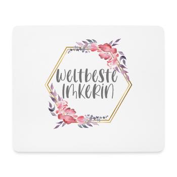 Weltbeste Imkerin Honig Bienen Geschenk - Mousepad (Querformat) - Weiß - Vorne