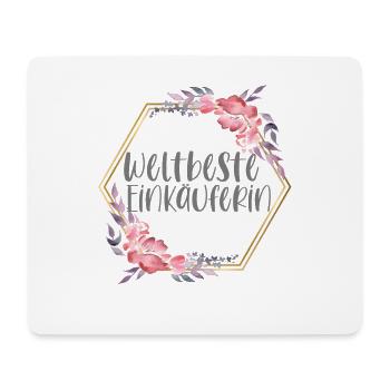 Weltbeste Einkäuferin Shoppen Shopping Queen - Mousepad (Querformat) - Weiß - Vorne