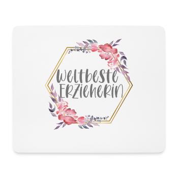 Weltbeste Erzieherin Kindergarten KITA Geschenk - Mousepad (Querformat) - Weiß - Vorne