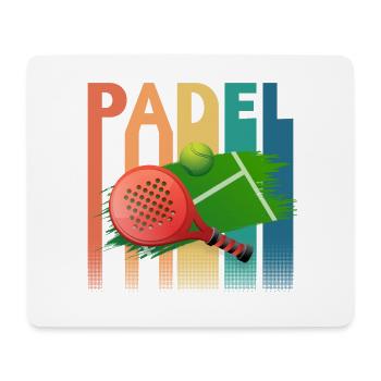 Padel Tennis Retro Vintage - Mousepad (Querformat) - Weiß - Vorne