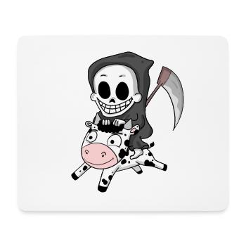 Vache Faucheuse - Tapis de souris (format paysage) - blanc - Devant