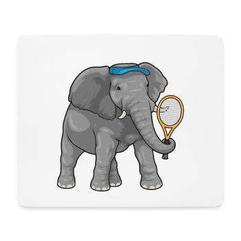 Elephant Tennis Tennis Racket - Mouse Pad (horizontal) - white - Front