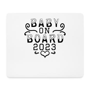 Schwanger 2023 - Mousepad (Querformat) - Weiß - Vorne